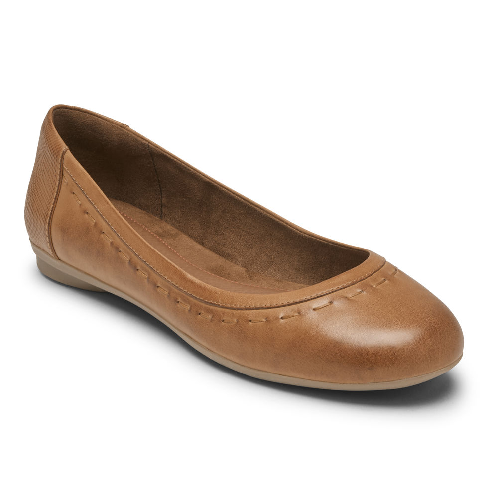 Rockport Singapore Womens Flats - Cobb Hill Maiika Ballet Brown - RG8265091